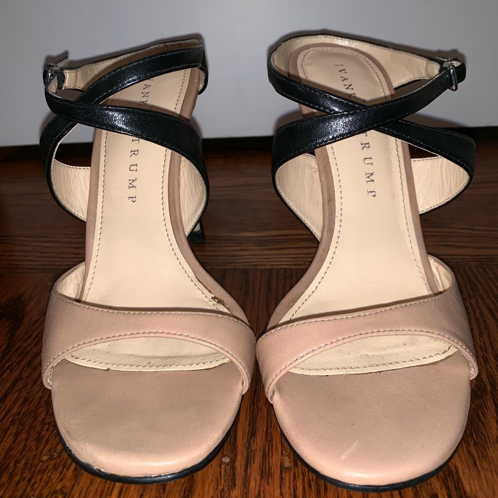 Two Toned Leather Heels